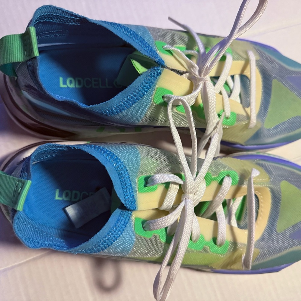 Puma Women’s LqaCell Sheer Blue and Green Sneakers